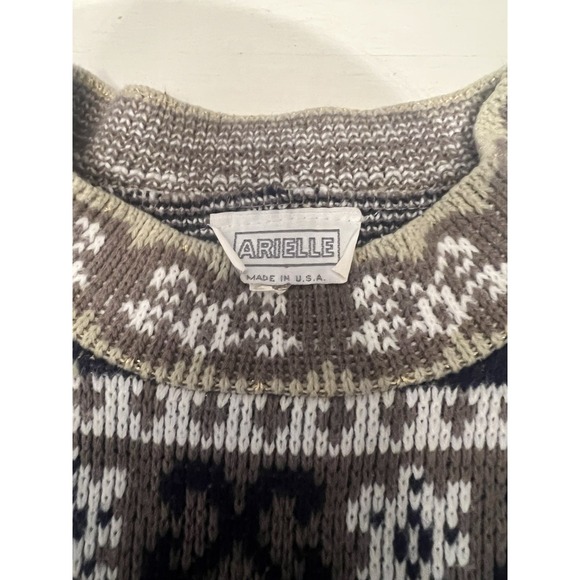 Vtg Arielle Woman's L Geometric Grandma Whimseygoth Glitter Knit Sweater - Picture 2 of 4